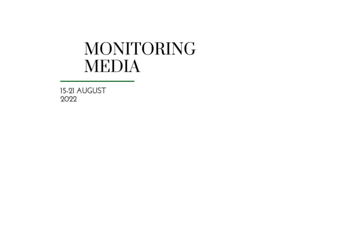 CIUS weekly report on media coverage of Ukrainian affairs, 15–21 August 2022