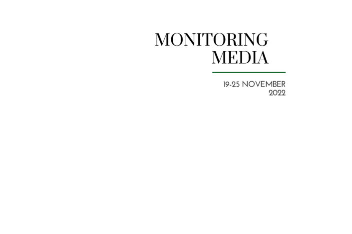 CIUS weekly report on media coverage of Ukrainian affairs, 19–25 November 2022